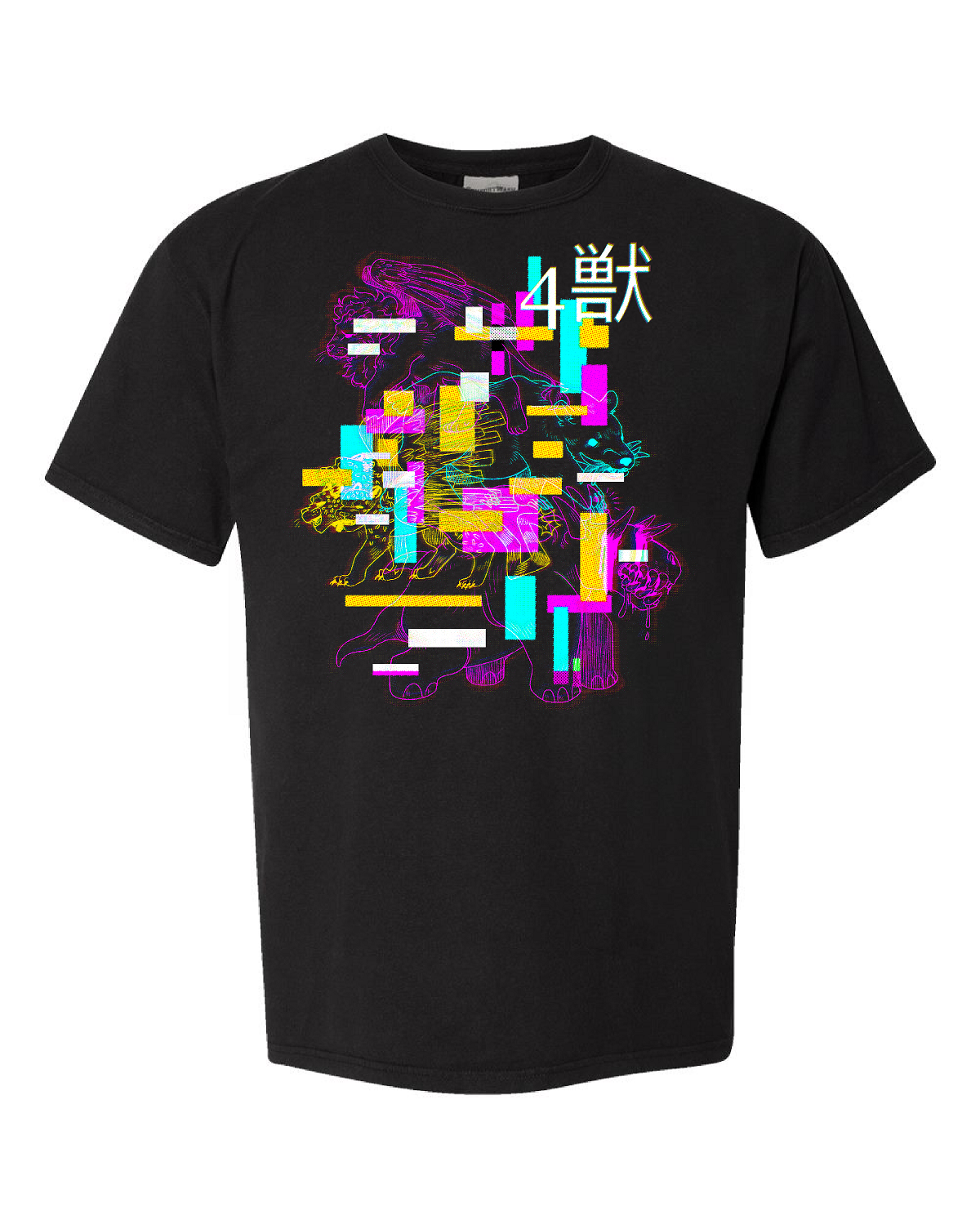 Four Beasts Cyberpunk tee